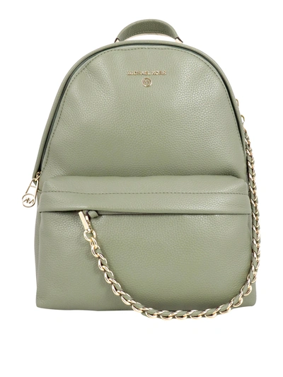 Shop Michael Kors Slater Medium Backpack In Light Green