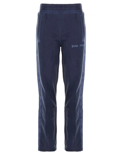 Shop Palm Angels Garment Dyed Pants In Blue
