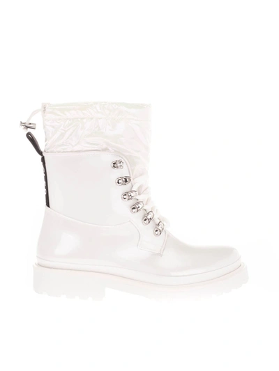 Shop Moncler Rain Ankle Boots In White