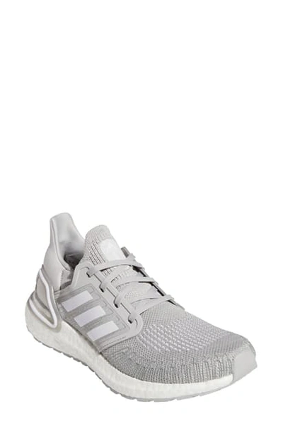 Shop Adidas Originals Ultraboost 20 Running Shoe In Grey/ White/ White