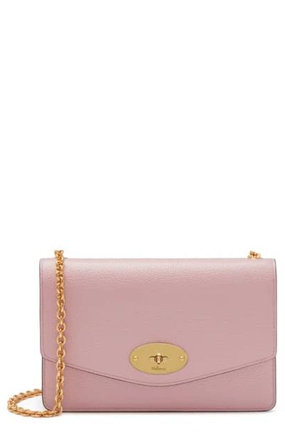 Shop Mulberry Small Darley Leather Clutch In Powder Pink