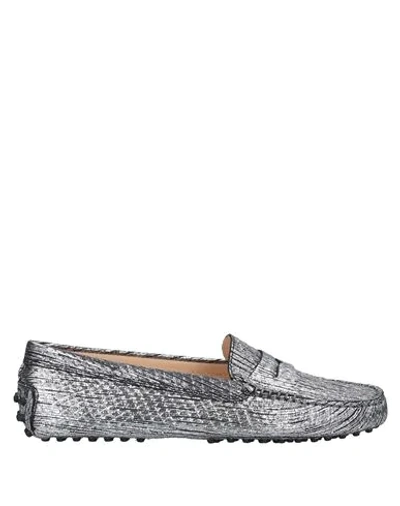 Tod's Loafers In Silver