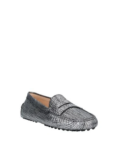 Tod's Loafers In Silver