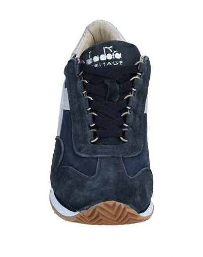 Shop Diadora Heritage Woman Sneakers Midnight Blue Size 6 Soft Leather, Textile Fibers