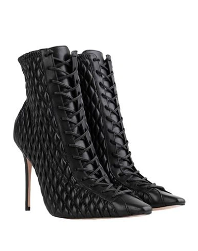 Shop Schutz Woman Ankle Boots Black Size 6 Soft Leather, Textile Fibers