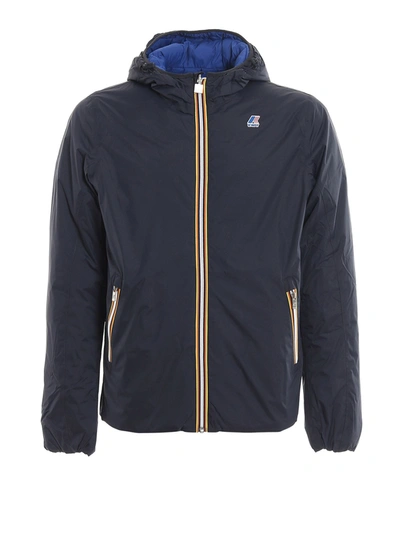 Shop K-way Jacques Thermo Plus Reversible Puffer Jacket In Blue