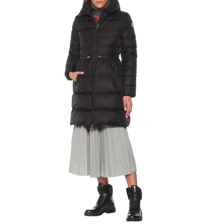 Shop Moncler Malban Quilted Down Coat In Black