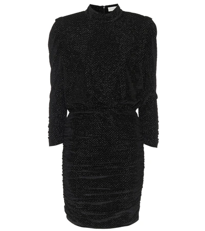 Shop Rebecca Vallance Viper Velvet Minidress In Black