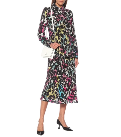 Shop Diane Von Furstenberg Mae Printed Crêpe Midi Skirt In Multicoloured