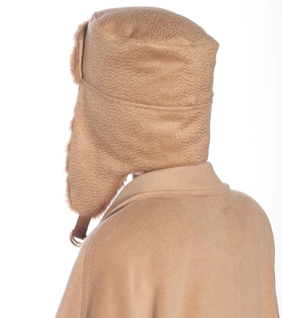 Shop Max Mara Avy Camel Hair Hat In Brown