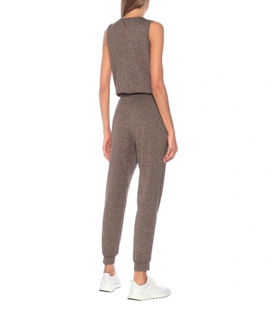 Shop Lanston Sport Naked Stretch-jersey Jumpsuit In Brown