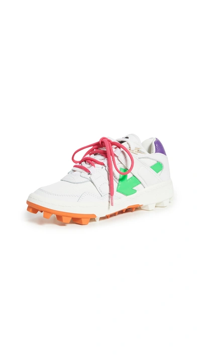 Shop Off-white Leather Mountain Cleats In White Multicolor