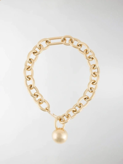 Shop Jil Sander Gold-plated Dome Chain Necklace