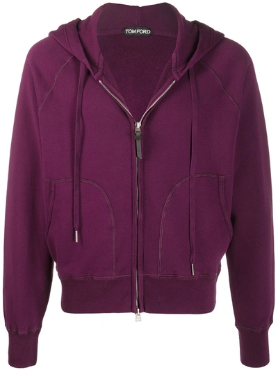 Shop Tom Ford Classic Hoodie In Purple
