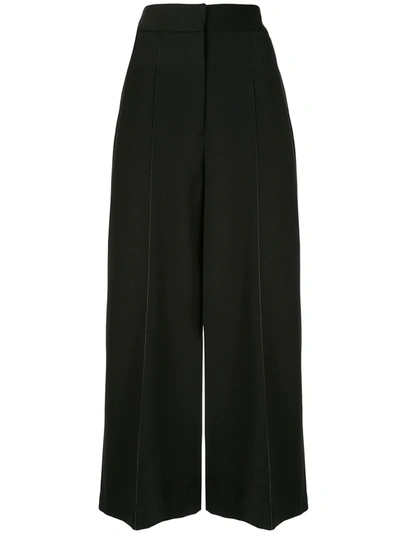 Shop Proenza Schouler Tailored High-waisted Suiting Culottes In Black