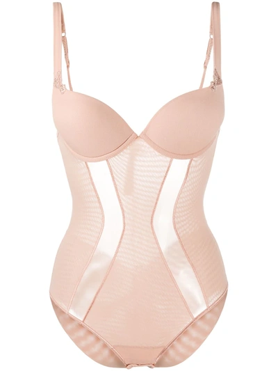 Shop La Perla Maison Contouring Bodysuit In Pink