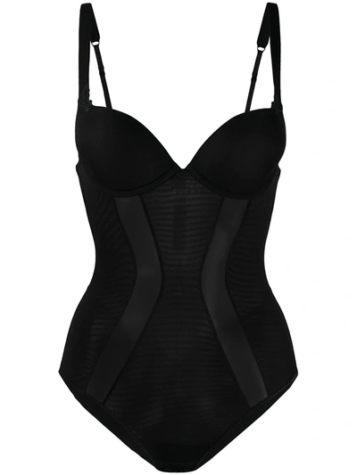 花卉贴花连体紧身衣