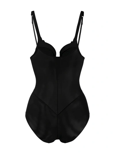 花卉贴花连体紧身衣