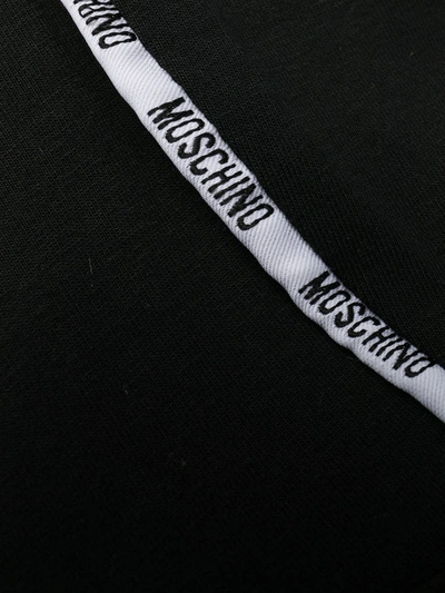 Shop Moschino Logo Trim Boxer Briefs In Black