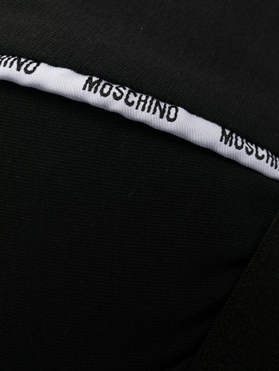 Shop Moschino Logo-tape Briefs In Black