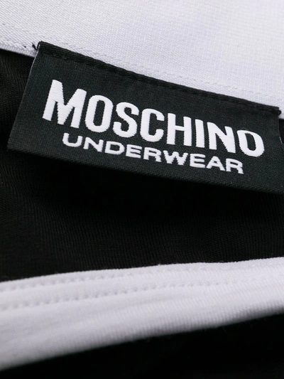Shop Moschino Logo Patch Briefs In Black