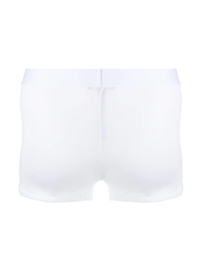 Shop Balmain Logo Waistband Boxers In White