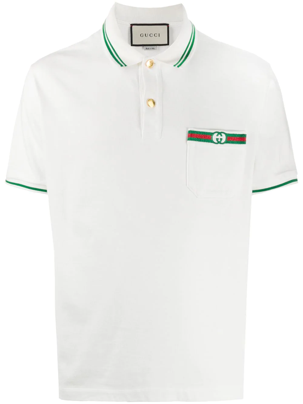 white gucci polo