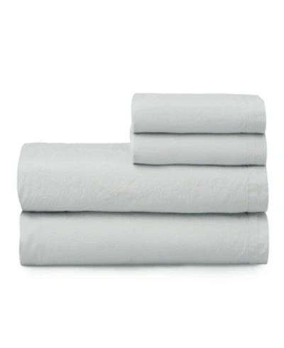 Shop Welhome The  Super Soft Washed Cotton Breathable Queen Sheet Set Bedding In Grey
