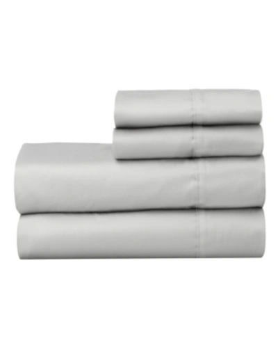 Shop Welhome The  Premium Cotton Sateen Queen Sheet Set Bedding In Gray