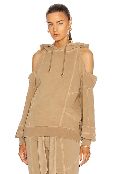 Shop Retroféte Washed Terry Hoodie In Beige