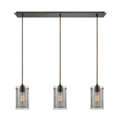 Elk Lighting Brant 3 Light Pendant In Oil Rubbed Bronze In Bronze