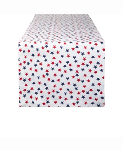 Shop Design Imports Americana Stars Print Table Runner 14" X 72" In Beige