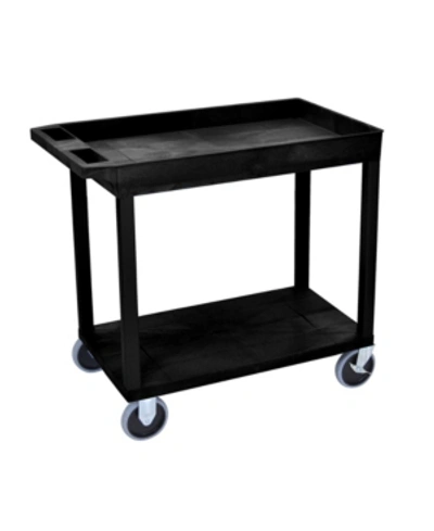 Shop Clickhere2shop Heavy - Duty One Tub - One Flat Shelf Utility Cart In Black