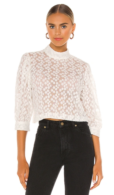 Shop Rolla's Stephanie Daisy Lace Blouse In White