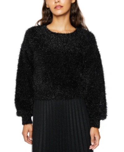 Shop Lucy Paris Sparkle Sweater In Black Sparkle