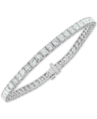 Shop Macy's Diamond Princess Tennis Bracelet (7 Ct. T.w.) In 14k White Gold