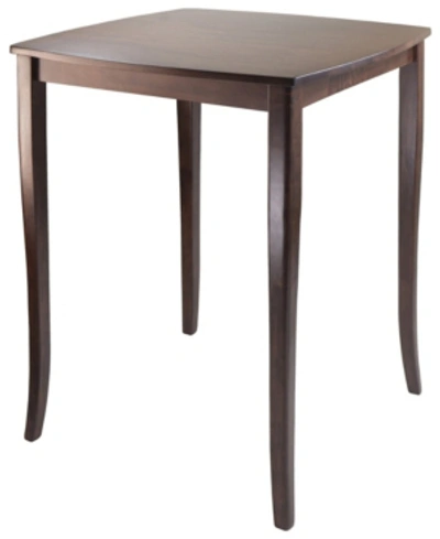 Shop Winsome Inglewood Curved Top High Table In Brown