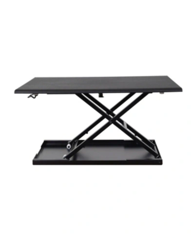 Shop Offex Level Up 32" Pneumatic Adjustable Desktop Desk In Multi