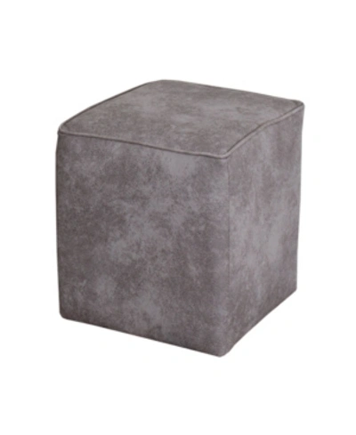 Shop Leffler Home Harper Upholstered Cube Ottoman In Gray
