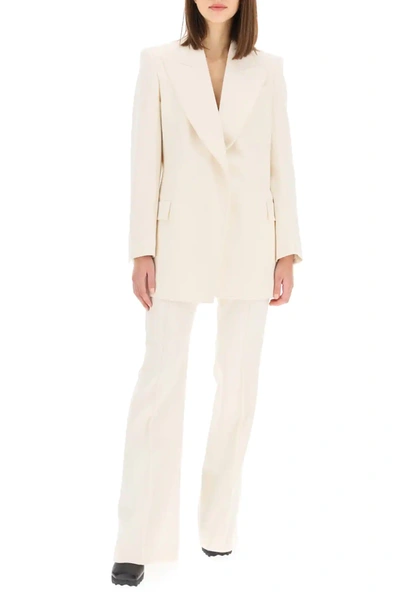 Shop Givenchy Wool Blazer In Beige