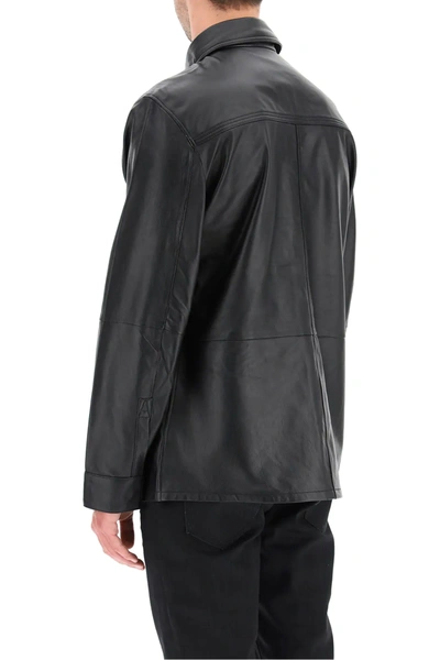 Shop Alyx Drake Leather Shirt In Black