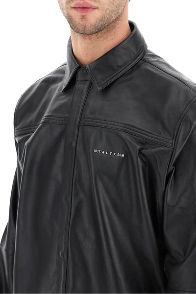Shop Alyx Drake Leather Shirt In Black