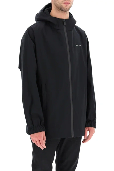 Shop Alyx Mackintosh Hooded Peacoat In Black