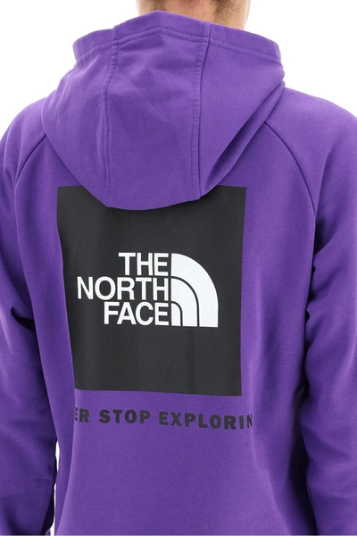 Shop The North Face Redbox Logo Print Hoodie In Purple