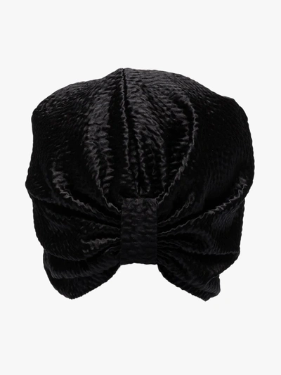 Shop Jennifer Behr Black Etta Knot Detail Turban