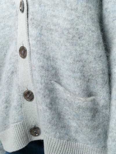 Shop Acne Studios Brushed Relaxed-fit Cardigan In Blue