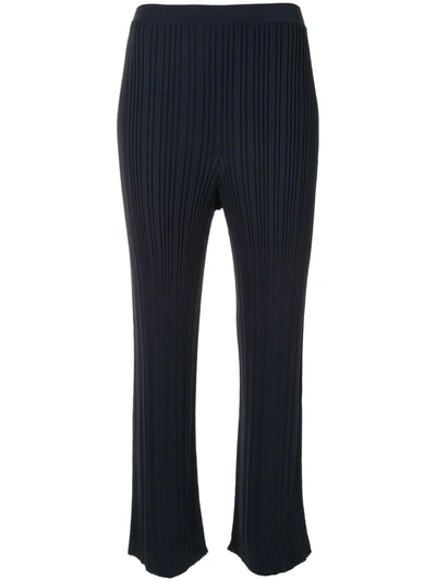 Shop Dion Lee High-rise Cropped Trousers In Blue