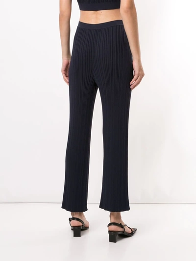 Shop Dion Lee High-rise Cropped Trousers In Blue