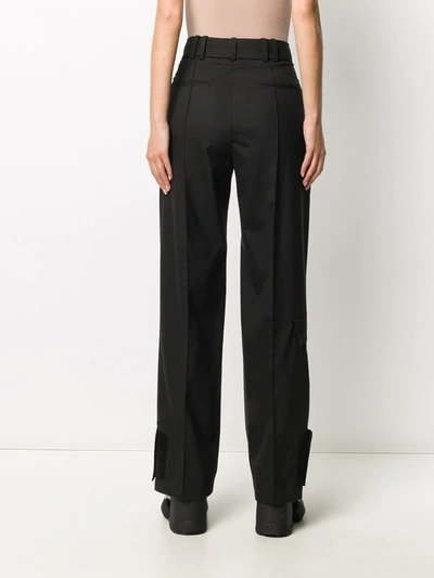 Shop Heron Preston High-waisted Straight Trousers In Black