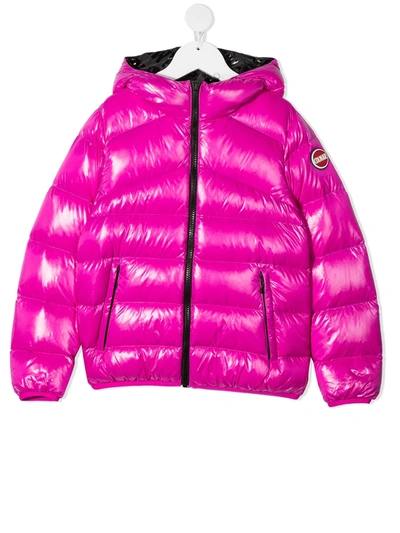 Shop Colmar High-shine Down-padded Jacket In Pink